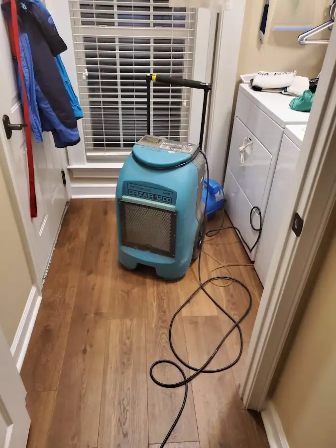 Commercial dehumidifier deployed for Flood Damage Cleanup in Tequesta