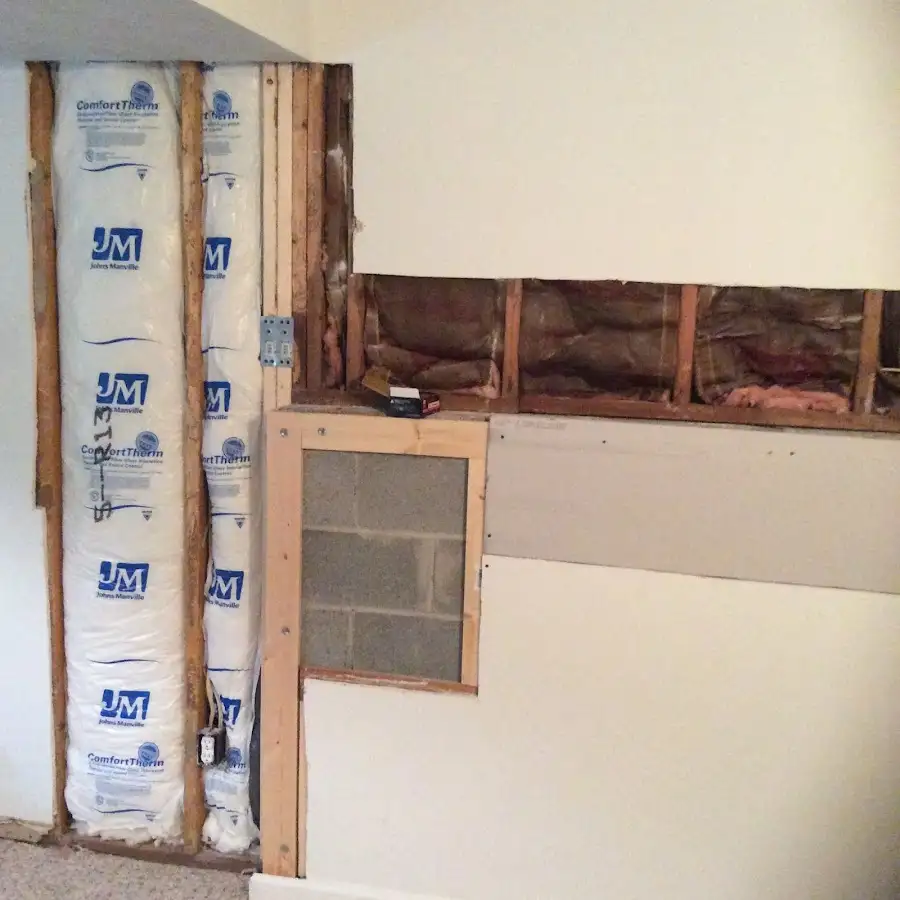 Wall insulation replacement during Odor Removal & Deodorization in Tequesta